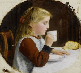 Mädchen, Kaffee trinkend Mädchen, Kaffee trinkend
