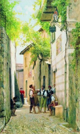 Straße in der italienischen Stadt Straße in der italienischen Stadt