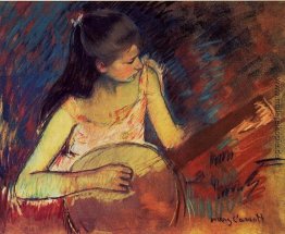 Mädchen mit einem Banjo Mädchen mit einem Banjo