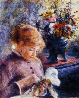 Junge Frau Sewing Junge Frau Sewing