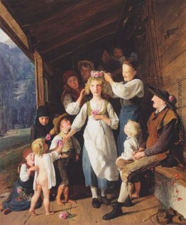 Maid mit Girlande Maid mit Girlande