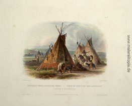 Ein Haut Lodge eines Assiniboin Chief, Platte 16 aus Band 1 der Ein Haut Lodge eines Assiniboin Chief, Platte 16 aus Band 1 der