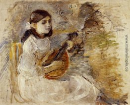 Mädchen spielt die Mandoline Mädchen spielt die Mandoline