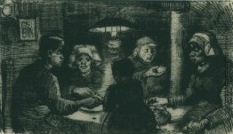 Fünf Personen an einer Mahlzeit Fünf Personen an einer Mahlzeit