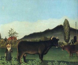(Landschaft mit Kuh) (Landschaft mit Kuh)
