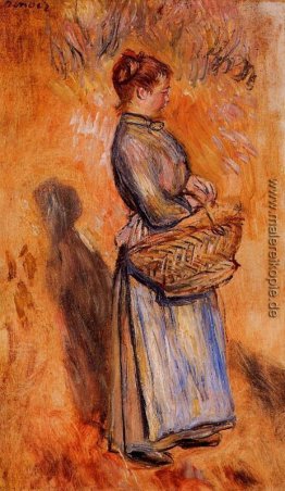 Peasant Woman Standing in einer Landschaft Peasant Woman Standing in einer Landschaft