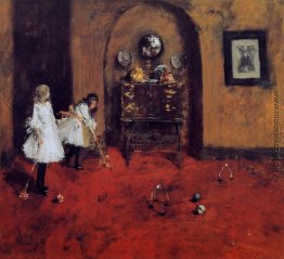 Children Playing Parlor Croquet (Skizze) Children Playing Parlor Croquet (Skizze)
