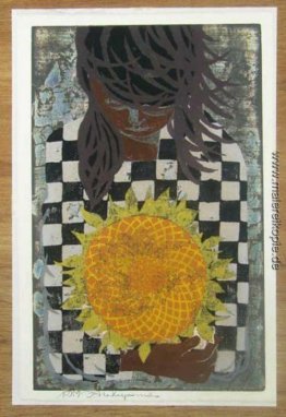 Mädchen mit Sonnenblume Mädchen mit Sonnenblume