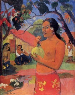 Frau, die eine Frucht Frau, die eine Frucht