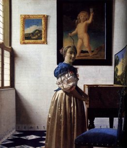 Eine Dame Standing At A Virginal Eine Dame Standing At A Virginal