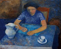 Mädchen in einem blauen Tisch Mädchen in einem blauen Tisch