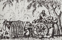 Tatar, der Wassermelonen verkauft Tatar, der Wassermelonen verkauft