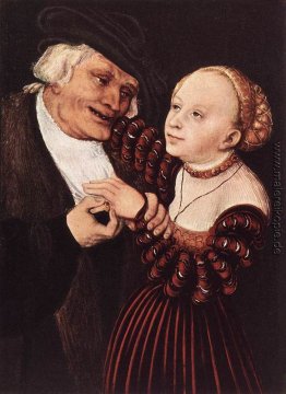 Alter Mann und junge Frau Alter Mann und junge Frau
