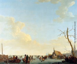 Fröhlichkeit auf gefrorenem Fluss Fröhlichkeit auf gefrorenem Fluss