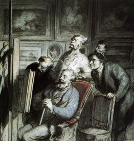 Besucher in der Werkstatt des Malers Besucher in der Werkstatt des Malers