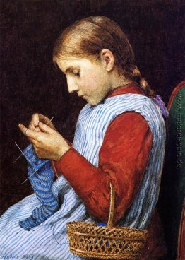 Mädchen-Stricken Mädchen-Stricken