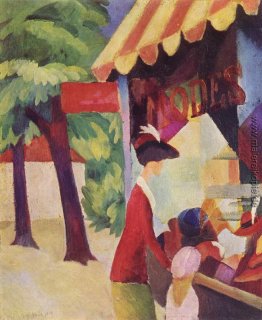 Vor dem Hutladen (Frau mit roter Jacke und Kind) Vor dem Hutladen (Frau mit roter Jacke und Kind)