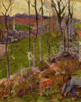 Petit Breton Anordnen seinen Schuh oder Landschaft bei Pont-Aven Petit Breton Anordnen seinen Schuh oder Landschaft bei Pont-Aven