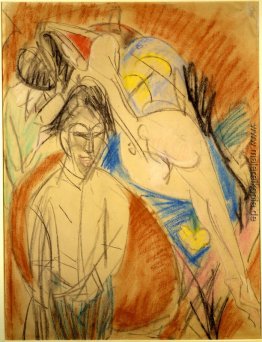 Man and Naked Woman Man and Naked Woman
