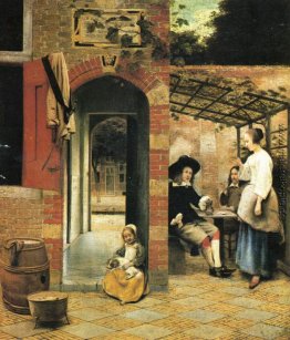 Der Hof eines Hauses in Delft Der Hof eines Hauses in Delft