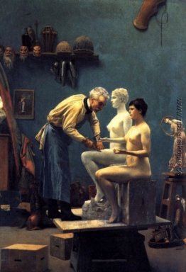 Arbeiten in Marmor, oder der Künstler Sculpting Tanagra Arbeiten in Marmor, oder der Künstler Sculpting Tanagra