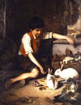 Childs mit Kaninchen Childs mit Kaninchen