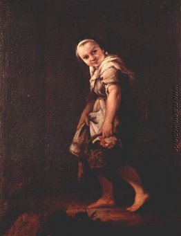 A Shepherd Mädchen mit einem Korb A Shepherd Mädchen mit einem Korb