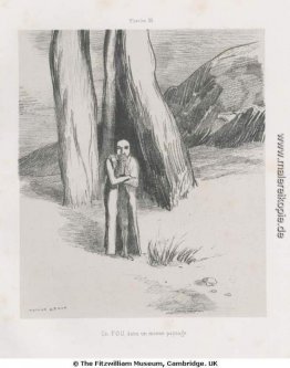 Ein Verrückter in einer düsteren Landschaft Ein Verrückter in einer düsteren Landschaft