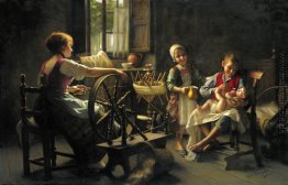 Familie in einem Innenraum Familie in einem Innenraum