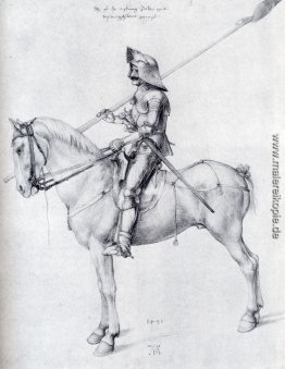 Mann in der Rüstung zu Pferd Mann in der Rüstung zu Pferd