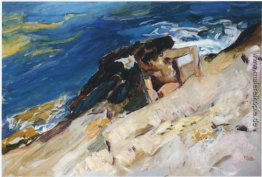 Auf der Suche nach Krabben zwischen den Felsen, Javea Auf der Suche nach Krabben zwischen den Felsen, Javea