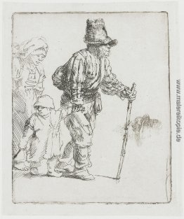 Bauernfamilie auf dem Landstreicher Bauernfamilie auf dem Landstreicher
