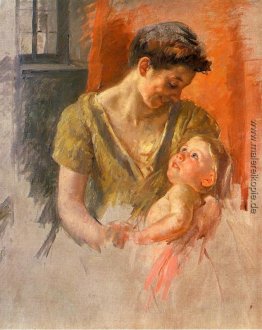 Mutter und Kind lächeln einander an Mutter und Kind lächeln einander an