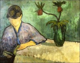 Junge Frau im Kimono, Lesen Junge Frau im Kimono, Lesen