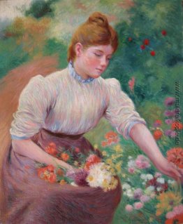 Mädchensammelnblumen Mädchensammelnblumen