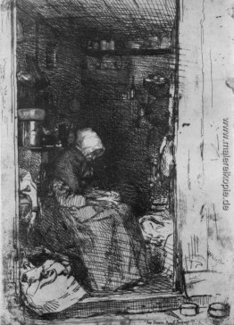 Alte Frau mit Rags Alte Frau mit Rags
