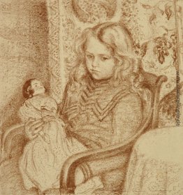 Mädchen mit Puppe Mädchen mit Puppe