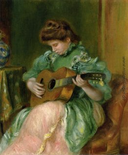 Frau mit einer Gitarre Frau mit einer Gitarre