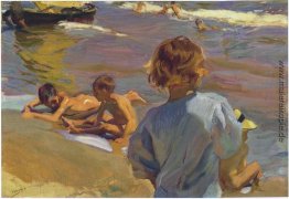 Kinder auf dem Strand, Valencia Kinder auf dem Strand, Valencia