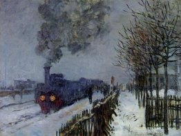 Zug im Schnee oder der Lokomotive Zug im Schnee oder der Lokomotive