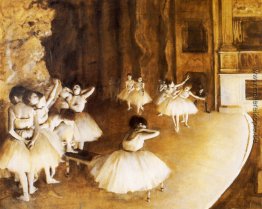 Die Ballett-Wiederholung auf der Bühne Die Ballett-Wiederholung auf der Bühne