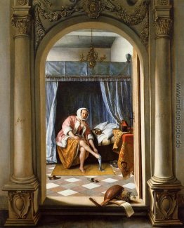 Frau bei ihrer Toilette Frau bei ihrer Toilette