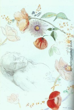Fehlschlag eines Mannes schlafend inmitten Blumen Fehlschlag eines Mannes schlafend inmitten Blumen