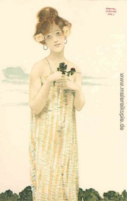 Mädchen mit Glücksbringer Mädchen mit Glücksbringer
