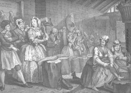 Der Fortschritt eines Harlots, Platte 4 Der Fortschritt eines Harlots, Platte 4