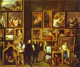 Erzherzog Leopold Wilhelm in seiner Gemäldegalerie, mit dem Künstler und weiteren Figuren Erzherzog Leopold Wilhelm in seiner Gemäldegalerie, mit dem Künstler und weiteren Figuren