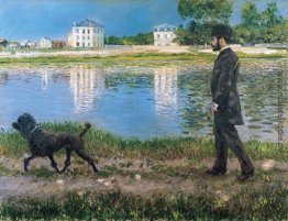 Richard Gallo und sein Hund in Petit Gennevilliers Richard Gallo und sein Hund in Petit Gennevilliers