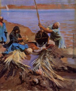 Ägypter Raising Wasser aus dem Nil Ägypter Raising Wasser aus dem Nil