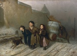 Troika. Apprentice Workmen tragendes Wasser Troika. Apprentice Workmen tragendes Wasser