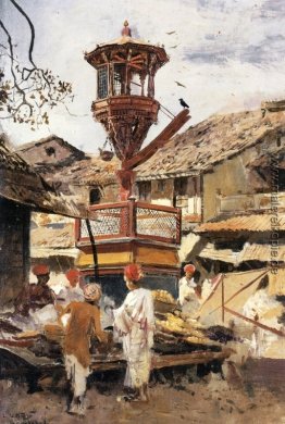 Birdhouse und Markt Ahmedabad, Indien Birdhouse und Markt Ahmedabad, Indien